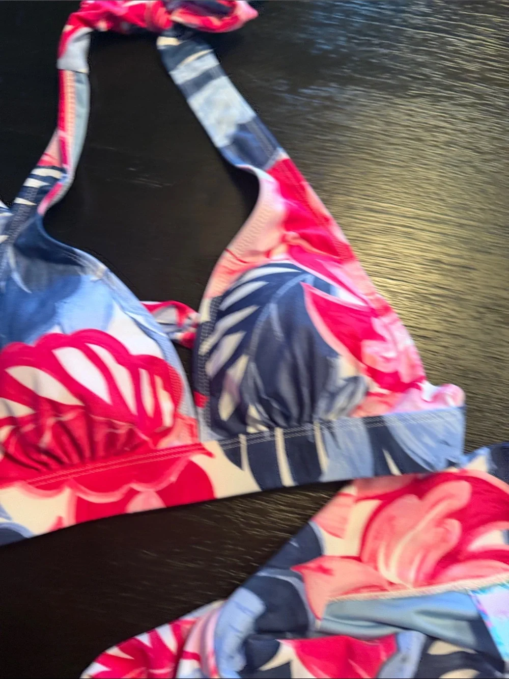 NWT Stella Parker 2 pc Floral Tankini Swim Set - Pink & Blue M